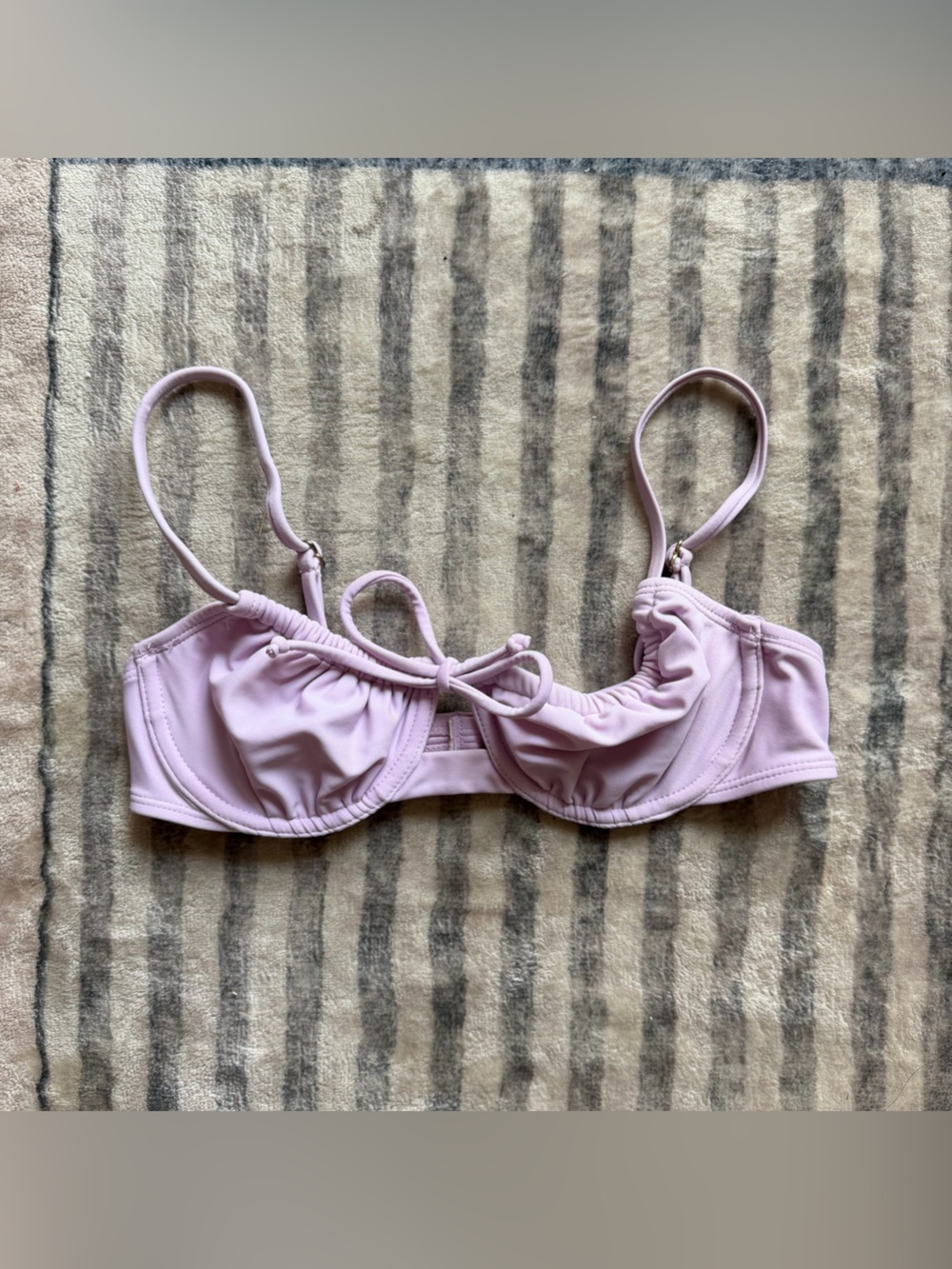 Xhilaration Light Purple Ruched Bikini Top
